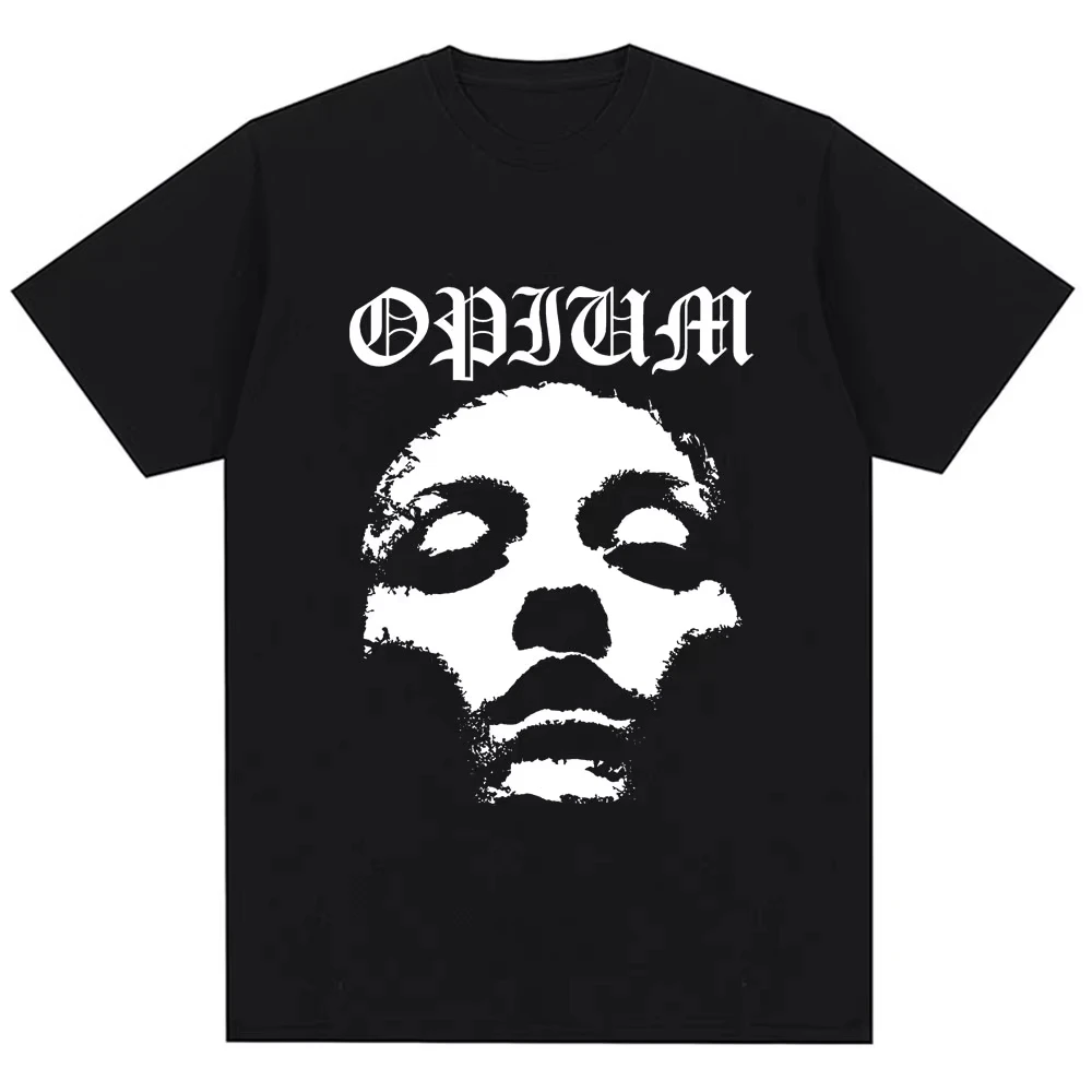 Camiseta de Playboi Carti Opium, Estilo Gótico Punk Hip Hop, Camisetas para Hombre y Mujer, Tops de Algodón Oversize, Ropa Urbana