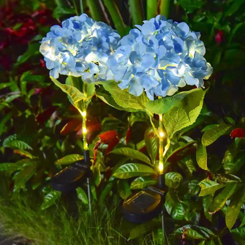 

Solar-Powered LED Lights Outdoor Lawn Garden Decor Halloween Christmas Festive Atmosphere Hydrangea Lawn Waterproof Landscape