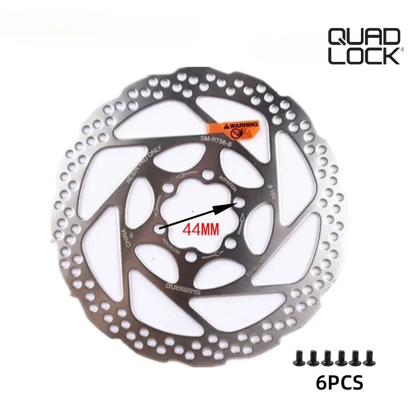 

QUAD LOCK Brake Rotor 160MM 180MM Mountain Bicycle Hydraulic Disc Brake Rotors with 6 Bolts for Resin Pad Bike Parts