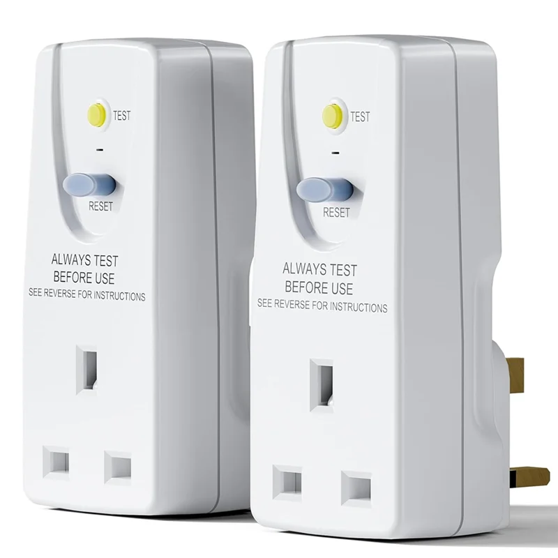 

T98C-адаптер для защиты от утечки, 13 А, вилка RCD, стандарт Великобритании, PRCD, 30 мА, белый поликарбонат