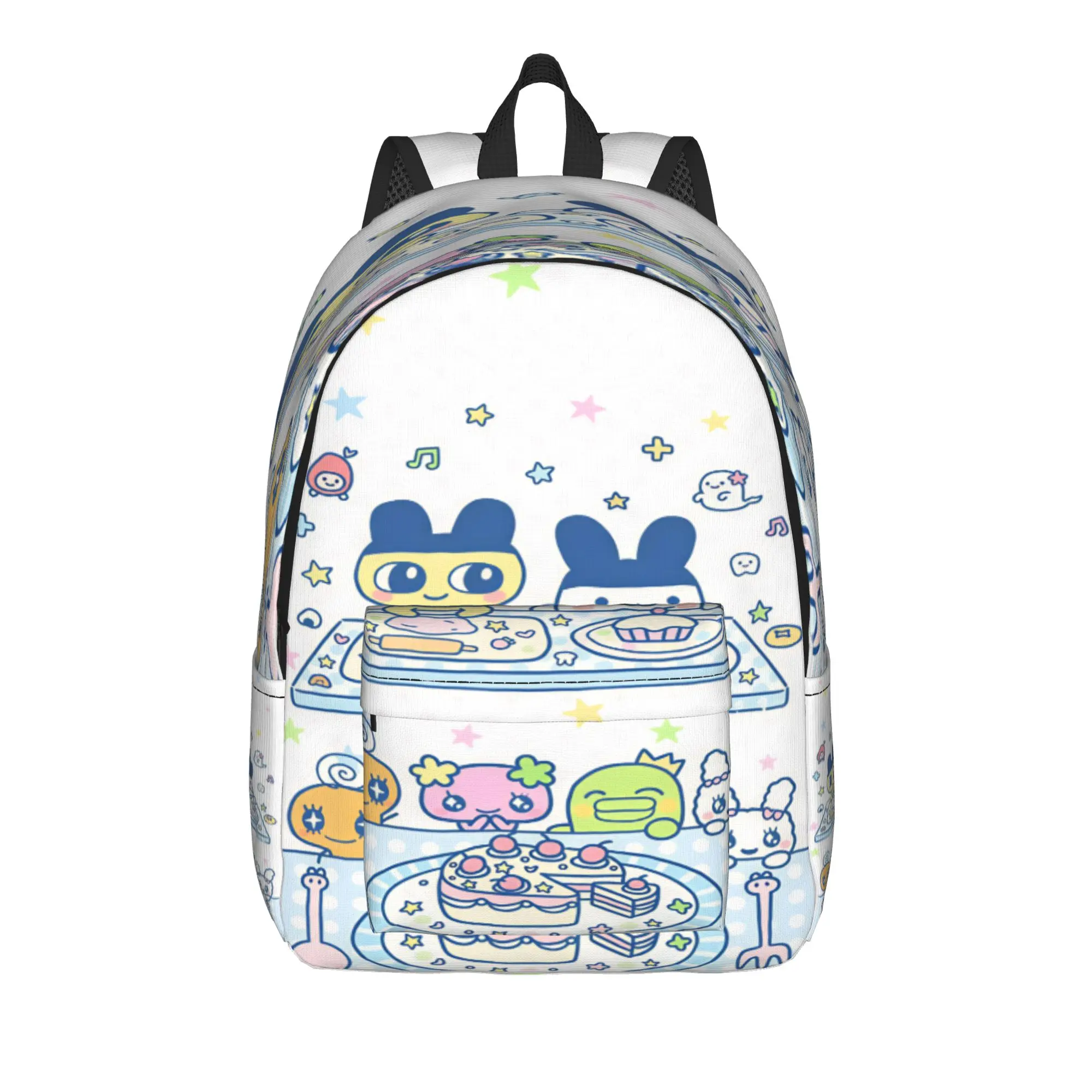 Tamagotchi Backpack  Student Unisex Polyester Cycling Backpacks Print Cute High School Bags Rucksack