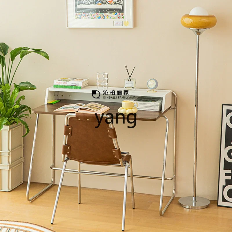 Ltt الشمال مكتب منزلي ضوء فاخر الفولاذ المقاوم للصدأ مكتب الكمبيوتر غرفة المعيشة منضدة
