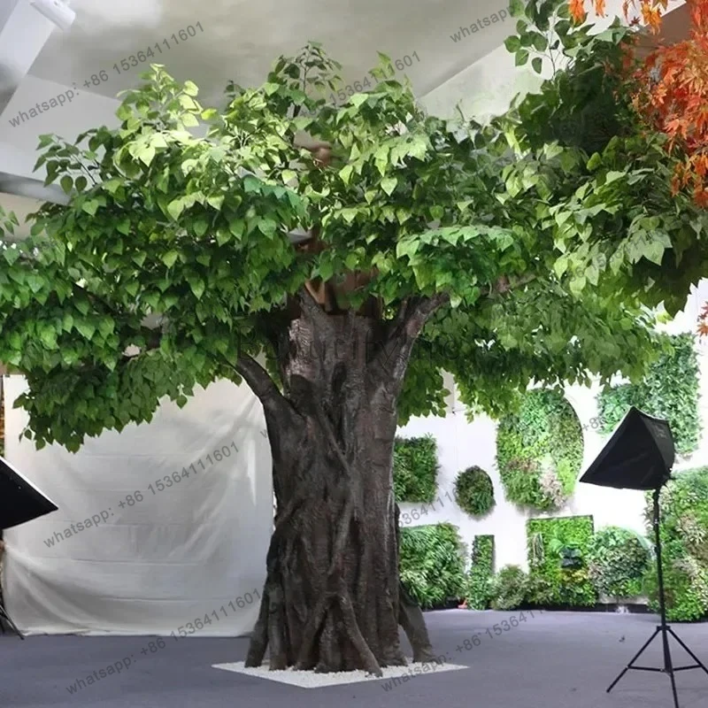 

Simulated fiberglass tree Large indoor wrapped pillars Simulated banyan tree Hotel shopping mall decorative tree