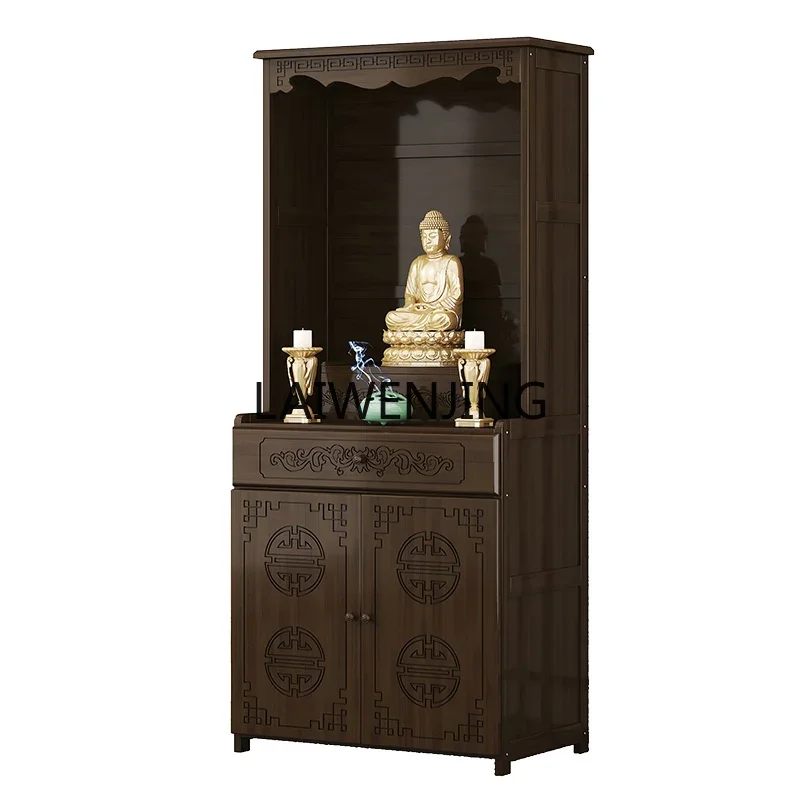 MJY New Chinese Buddhist Cabinet Household Devotion Table Shentai Bodhisattva God of Wealth Cabinet