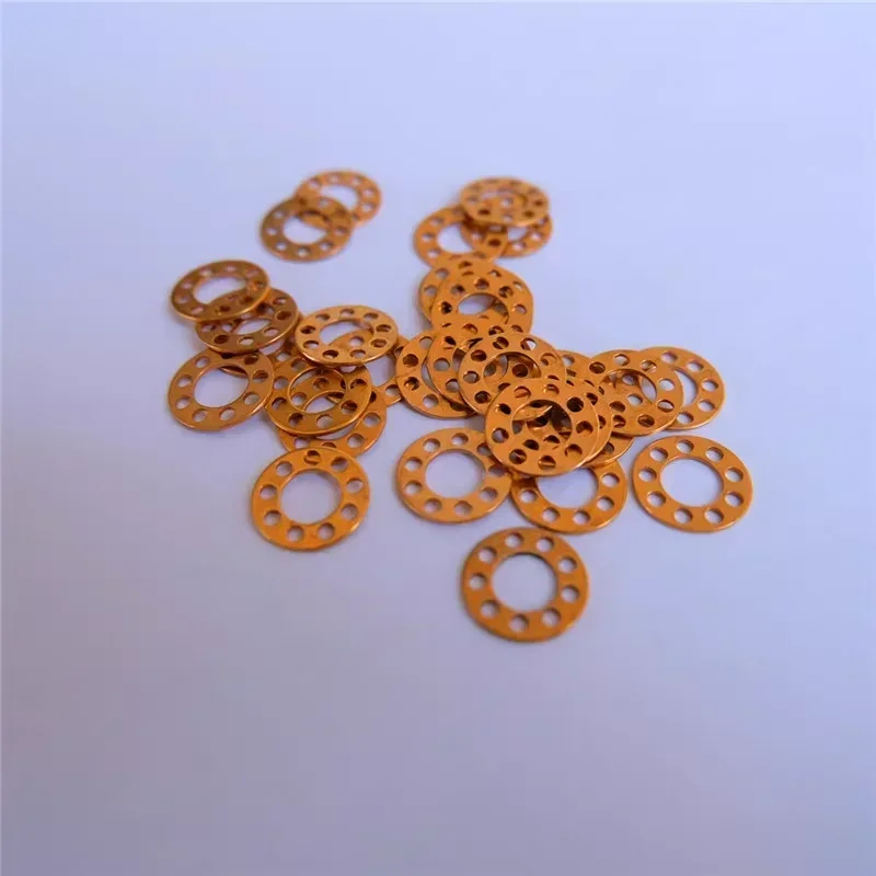 10 Uds. Arandelas de latón de 14x5,2x0,5mm, junta de almacenamiento de aceite, arandela de latón de 10x5,2x0,5mm, accesorios para cuchillos plegables, herramientas 12x5,2x0,5mm