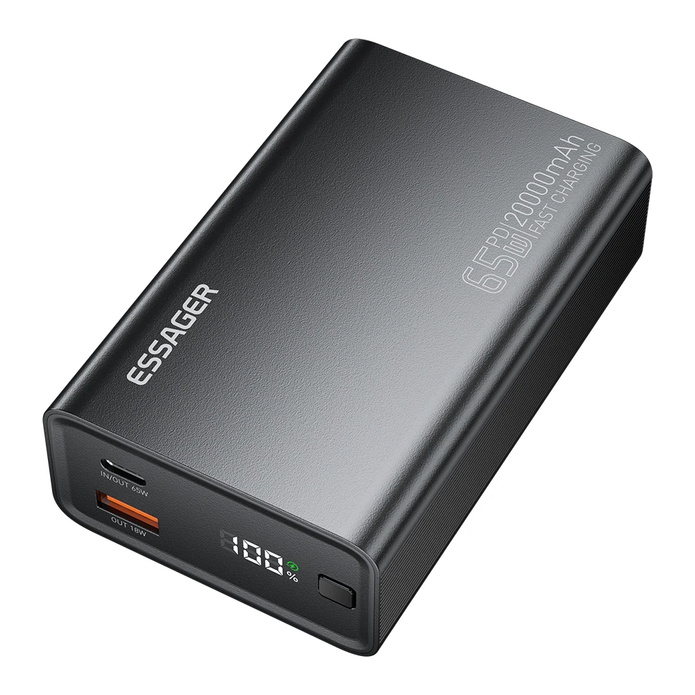 Essager Power Bank 20000mAh przenośny PD 65W szybkie ładowanie telefonu komórkowego bateria zewnętrzna Powerbank do telefonu Laptop Tablet Mac — zdjęcie 2