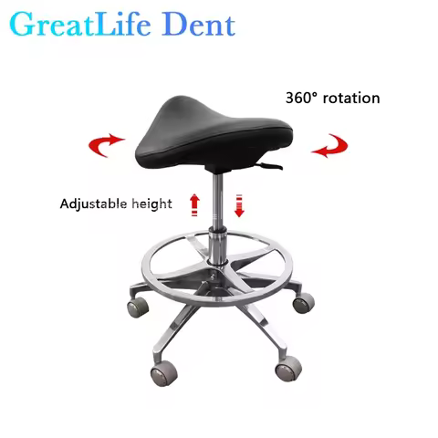 GreatLife Dent Dentist Seat Mobile Office Chair PU Leather Height Adjustable High Quality Dentist Opertional Doctors Chair