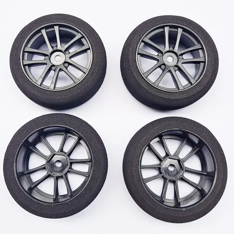 4Pcs 66mm Sponge Foam Wheel Tire Tyre for 1/10 RC Buggy RC Off-Road Car Racing Rally Car Drift Car HSP Sakura Tamiya