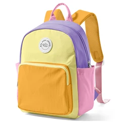 Schoolbag Kindergarten girls, primary school babies, first grade boys, super light new backpack, super cute small bag，yellow