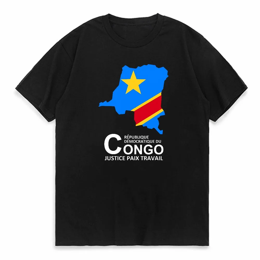 

Country Map Printed Congo COD Kinshasa T-Shirt Unisex Summer Short Sleeve Loose Hip Hop Casual Hipster Fashion Tee