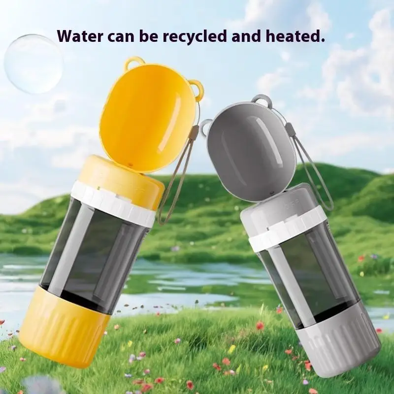 Dog Portable Water Bowl Portable Food Grade Material Dog Cat Travel Pet Water Cup Bottle With Food Dispenser Pet Dog Supplies