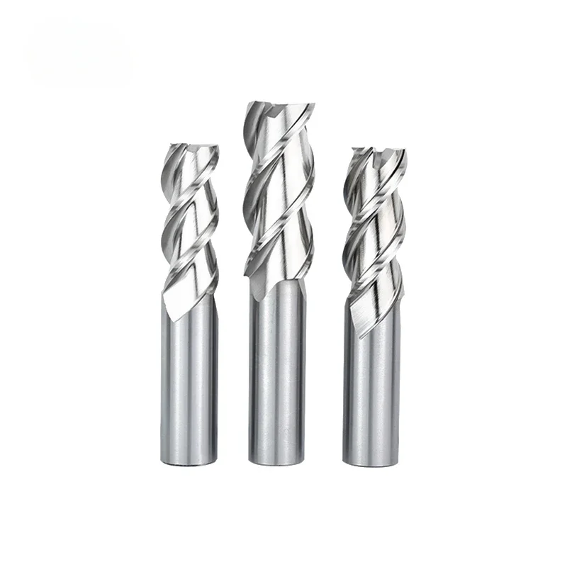 NEW 3 slot milling cutters 1mm~20mm 4mm 6mm 8mm 12mmCNC machine tool lathe chrome containing metal 3 flute milling cutters 1.5mm