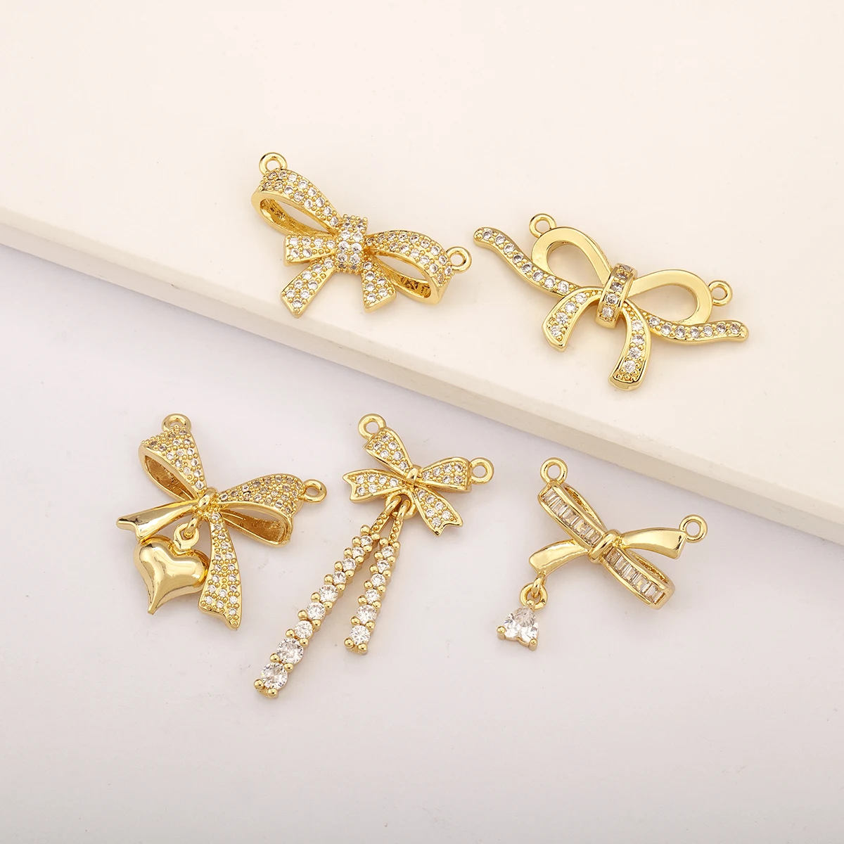 Beautiful Fully Crystal Bowknot Pendant 7 Designs Copper Exquisite Necklace Accessories Jewelry Party For Women Gifts Wholesale