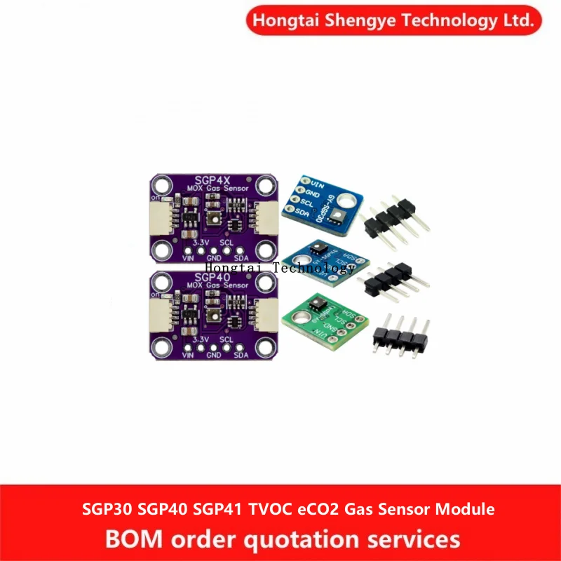 SGP30 SGP40 SGP41 Gas Sensor TVOC eCO2 Carbon Dioxide Measurement Formaldehyde Module