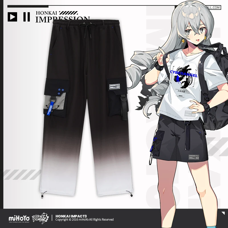 

MiHoYo Official Honkai Impact 3 Angel Reconstruction Theme Pants Herrscher Of Reason Gradient Work Clothes Birthday Xmas Gifts