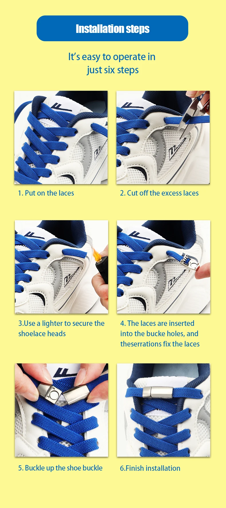 Magnetische Schnürsenkel ohne Schnürsenkel, elastische Schnürsenkel für Sneaker, Schnürsenkel ohne Binden, für Kinder und Erwachsene, 0,8 mm breit, Schuhzubehör. – Detail 6