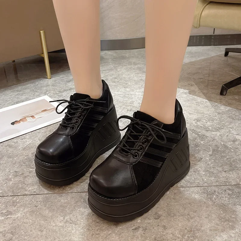 Big Size 35-43 Brand Design Female Goth Platform Fashion Cosplay Wedges High Heels Women\'s Pumps 2022 Street Sneaker Shoes Woman