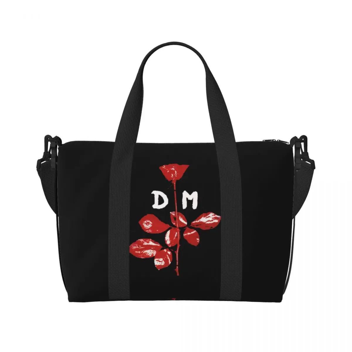 Custom Electronic Rock Depeche Cool Mode Tote Bag Women Large Capacity Gym Beach Shoulder Travel Bag