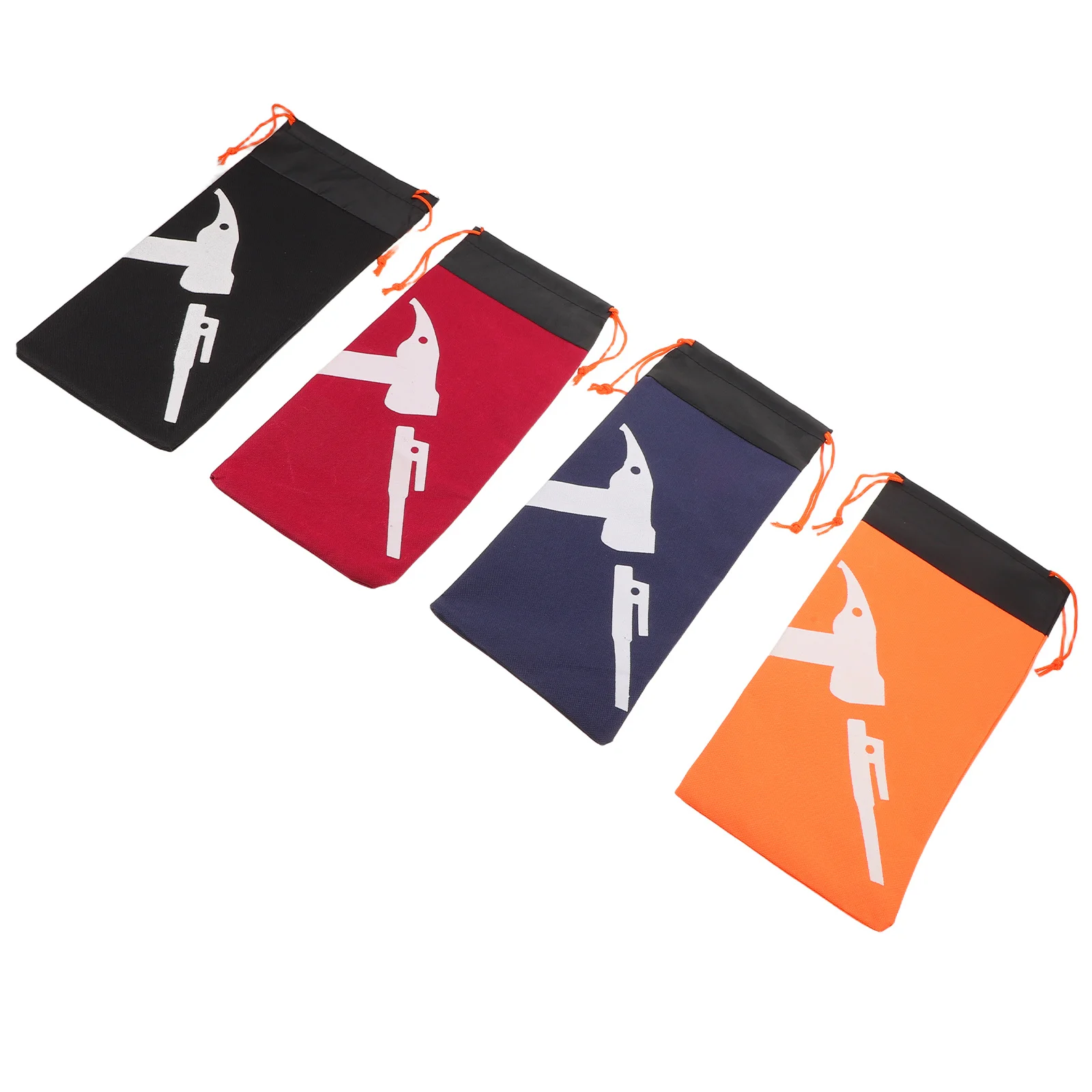 

4Pcs Outdoor Tent Stakes Storage Bag Waterproof Camping Tent Peg Organizer Hammer Nail Pouch Portable Tool Storage Organizer