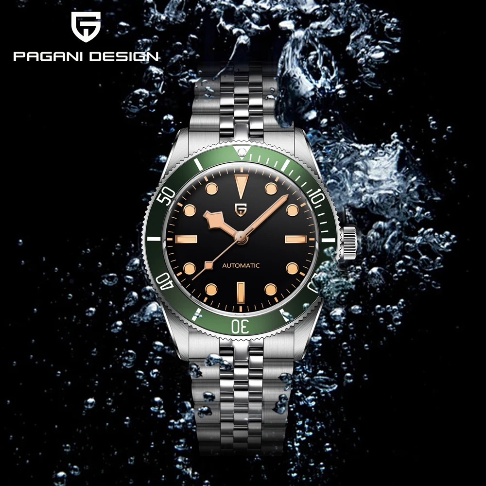 PAGANI DESIGN Watches 2025 New BB58 Jubilee Bracelet Men's Watches Luxury Retro Automatic Watch For Men NH35A Mechanical Clock