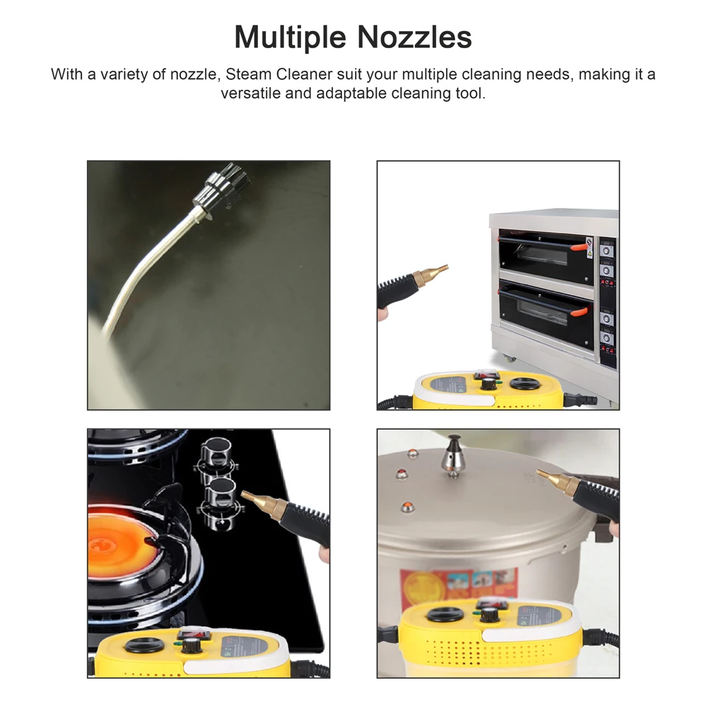 2500W Steam Cleaner for Home Car Quick Heating High Pressure Washer Portable Handheld Pressurized Steam Cleaning Machine