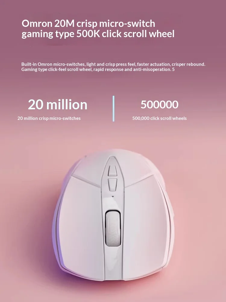 Rapoo V300SE Gaming Mouse 2862 Low Power Chip 8K Return Rate Wireless Mouse 3311 Ultimate Light Weight For CSGO PC Accessories