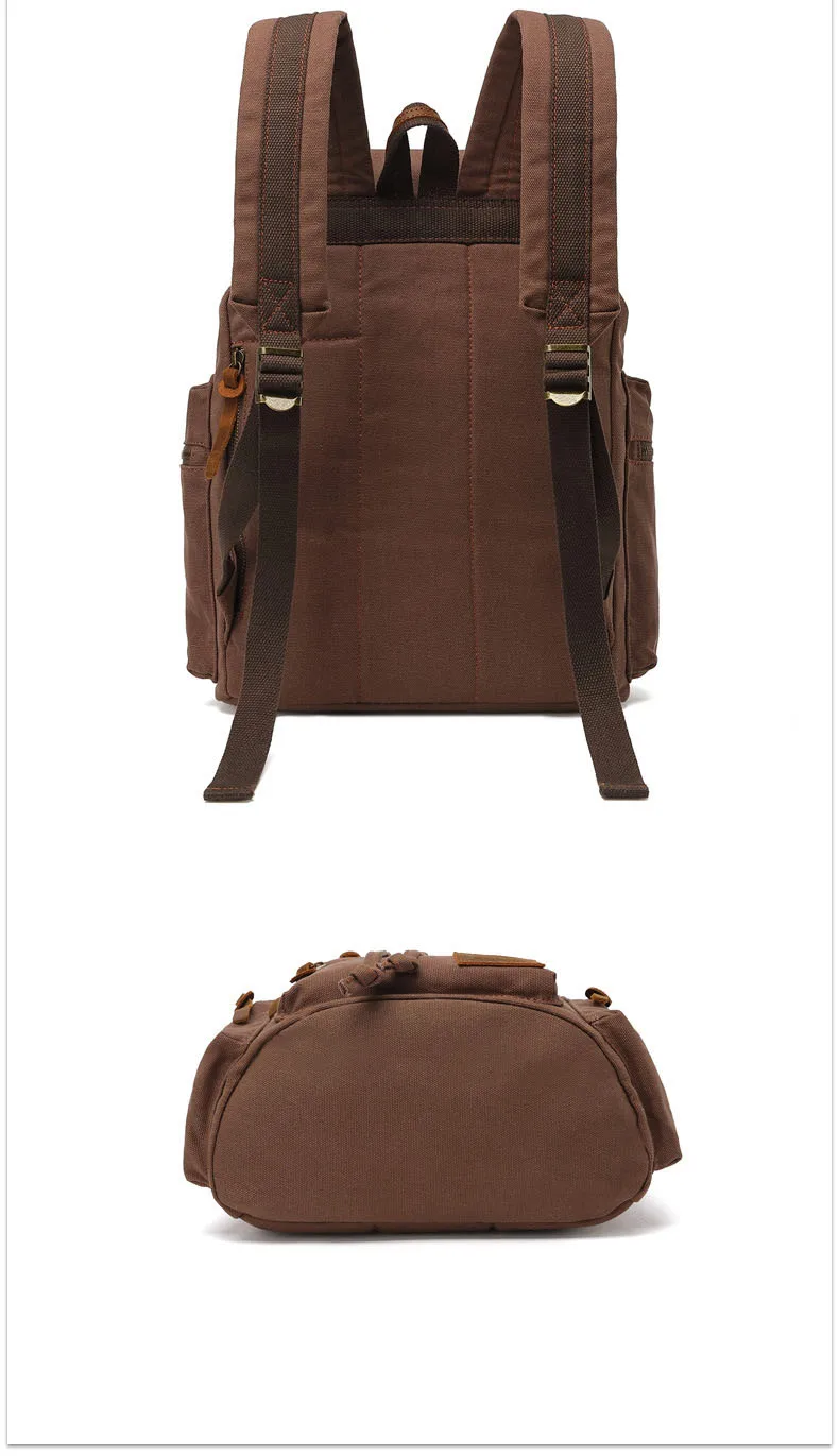 Bolsas de viaje para hombre, mochila de gran capacidad para ordenador portátil, mochila escolar Vintage de lona