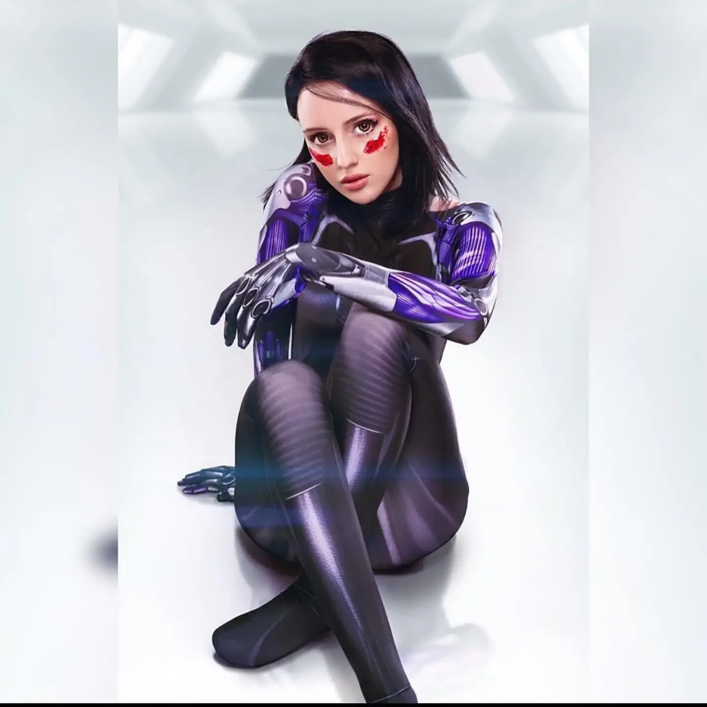 Female Alita Battle Angel Rosa Salazar Superhero Cosplay Costume Halloween Suit Zentai Bodysuit Party Jumpsuits