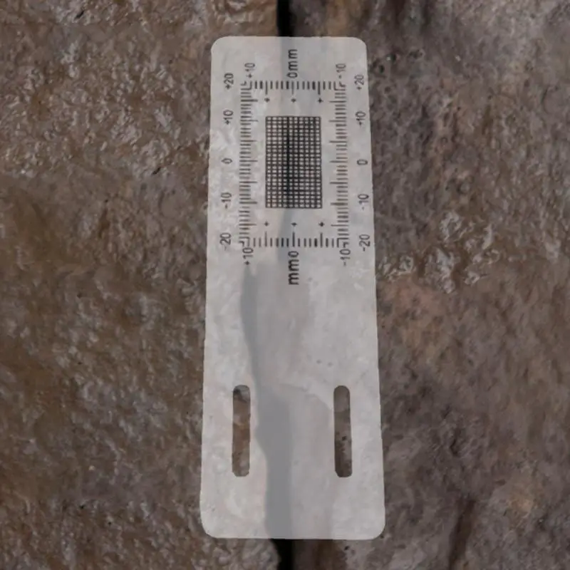 Medidor de grietas acrílico tipo L, regla para grietas de esquina de pared, monitoreo de hendiduras, registro, Monitor de grietas preciso para Horizontal o
