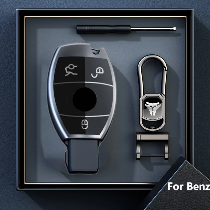 Titanium Gray Remote Car Key Case Cover for Mercedes Bnez CLA GLC GLA GLK W203 W210 W211 W204 W176 A B C R Class AMG Accessories view 4
