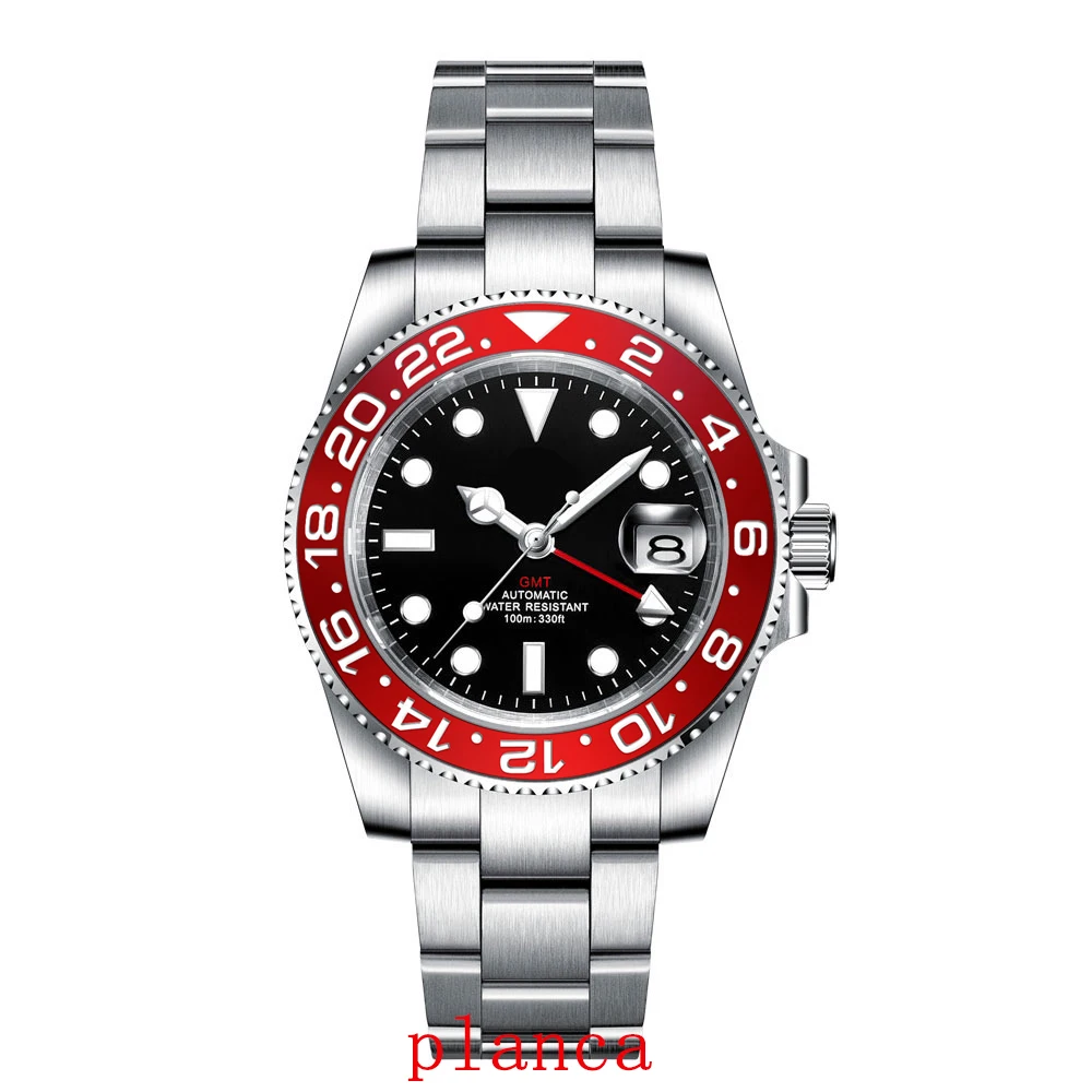 Orologio meccanico automatico luminoso da uomo da 40 mm con movimento NH34 in vetro zaffiro