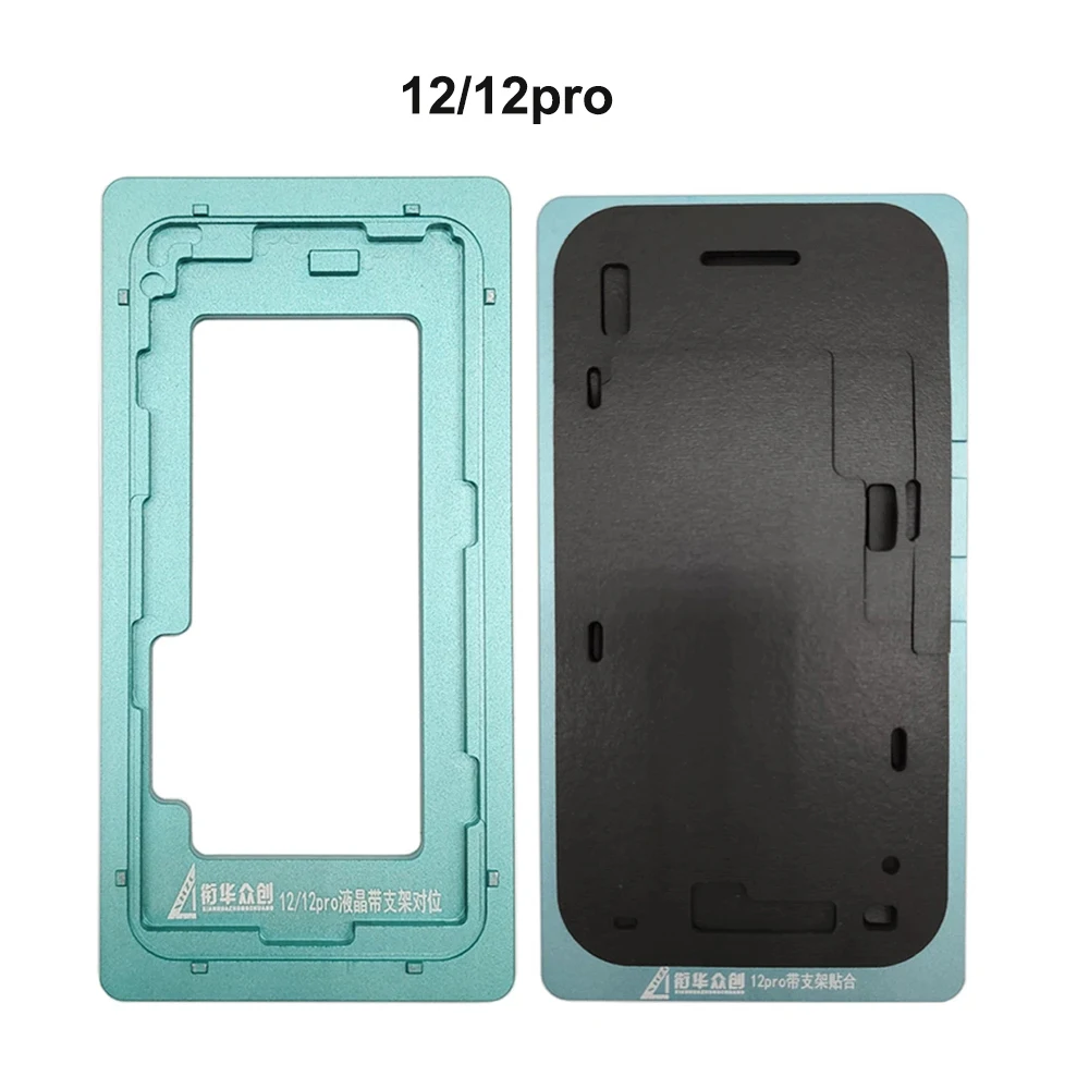 Moule de Position d'Écran LCD et Polymères de Tampon Noir en Silicone, Pièces de Réparation pour iPhone 12 Mini 13 14 Plus 15 Pro max OCA