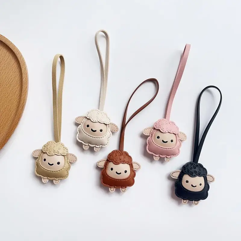 2027 Zodiac Goat Pendant Keychain Soft Scratch-resistant PU Material Backpack Accessory Ideal Spring Festival Gift for All Ages