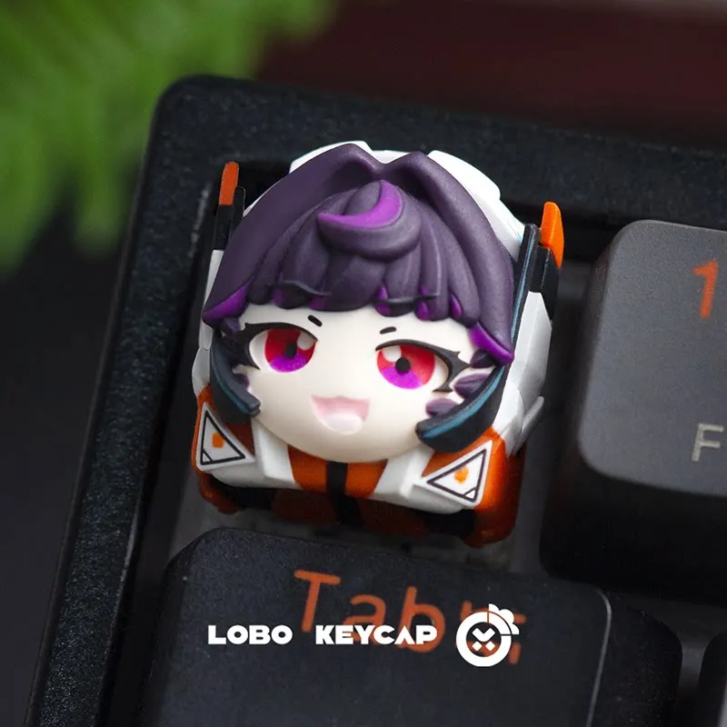 Фото Новая персонализированная 3D-клавиша ESC из смолы в стиле аниме Overwatch Juno для механической клавиатуры с крестообразным креплением, креативный мультяшный дизайн, игрушка-подарок