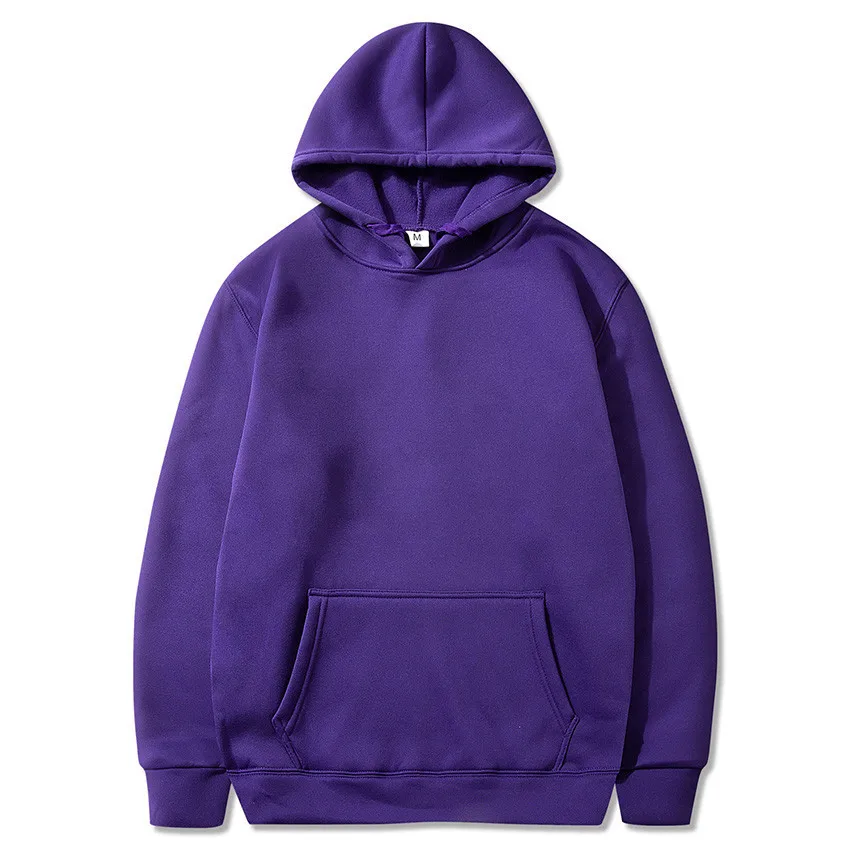 

2024 men's and women's new hooded sweatshirt men's solid color sweatshirt women's and men's long sleeved inserted pocket pullove