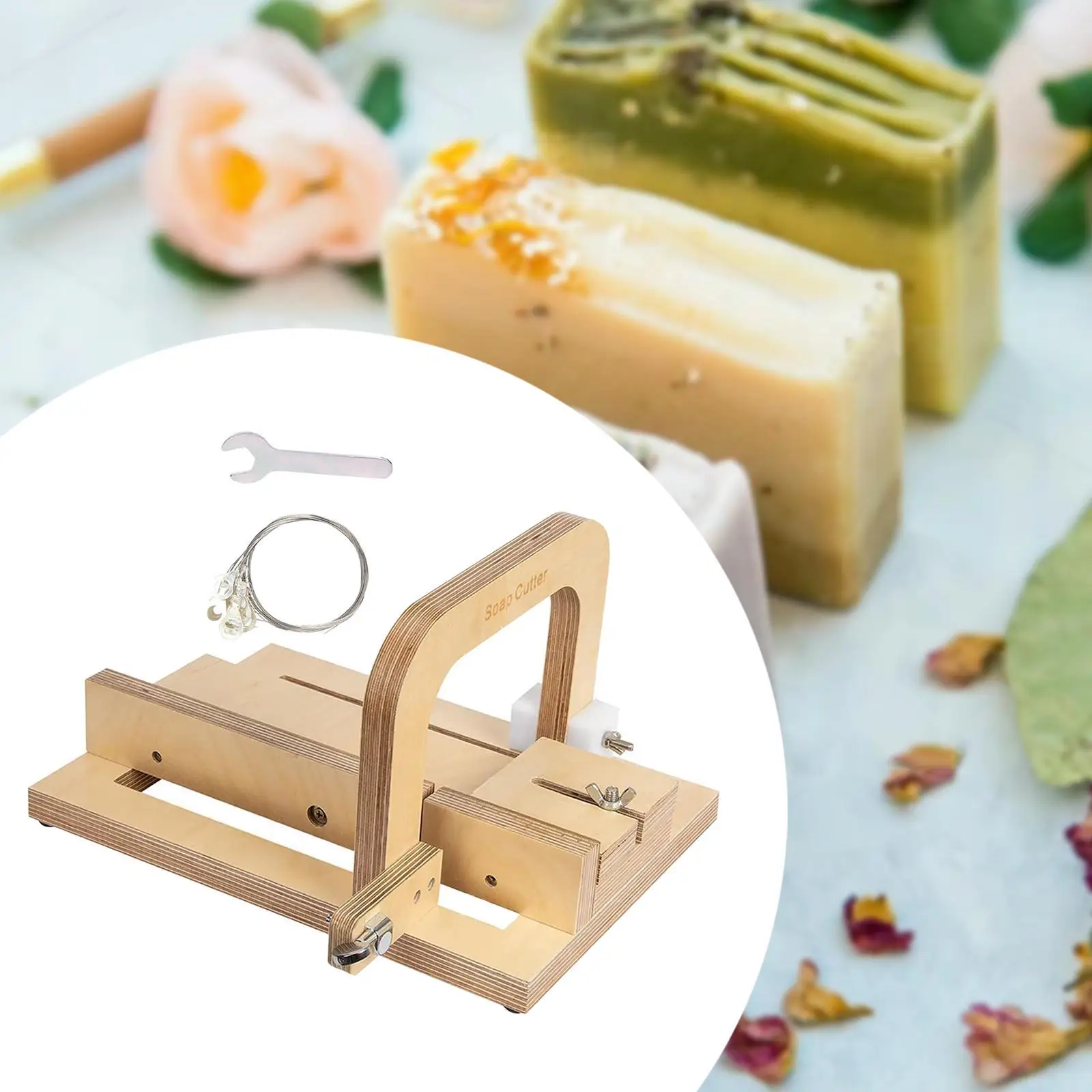

Резак для мыла, триммер для мыла, портативный, регулируемый с отверткой, принадлежности для изготовления мыла, станок для резки стальной проволоки для торта, масла