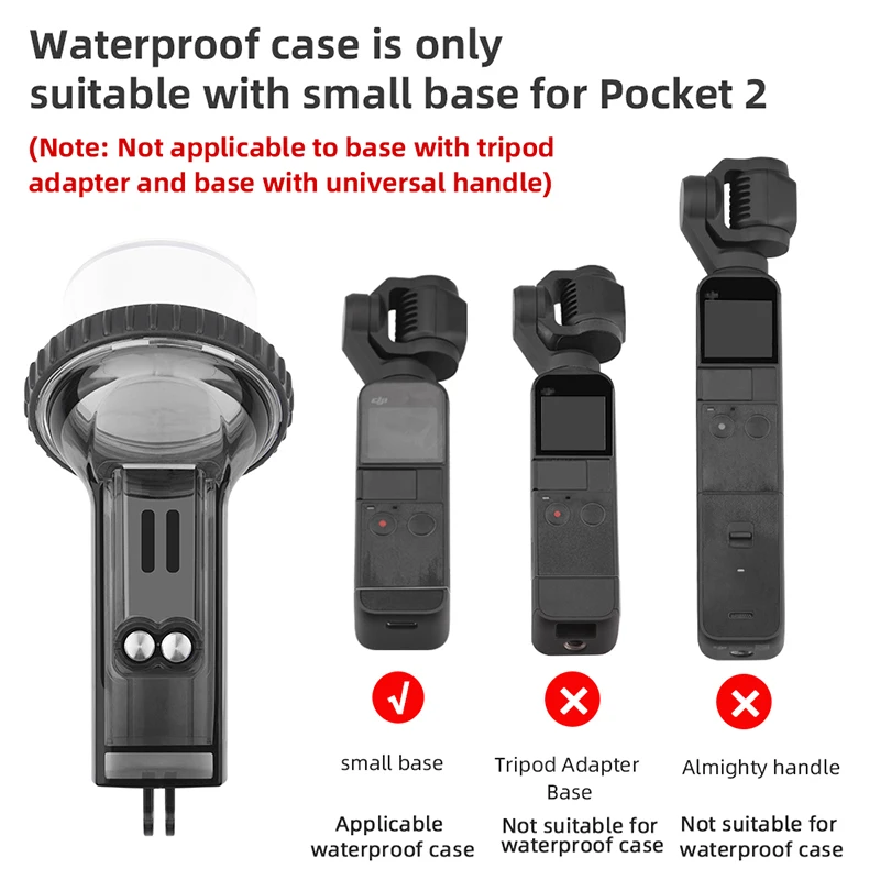 Diving Case Waterproof Case for DJI Pocket 2 Gimbal Camera Accessories Underwater Protective Housing Shell for Swimming Surfing