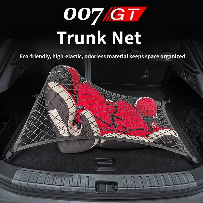 For Zeekr 7GT 007GT 2025 2026 Rear Trunk Net Bag Luggage non-slip elastic hanging pocket Car Interior Accessories