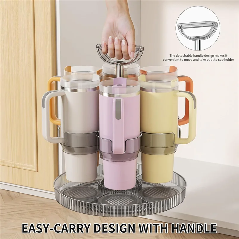 

A95I-Обертовый органайзер для бутылок с водой для Кубка Стэнли 20/30/40 унций, держатель стакана для хранения в кухонном шкафу