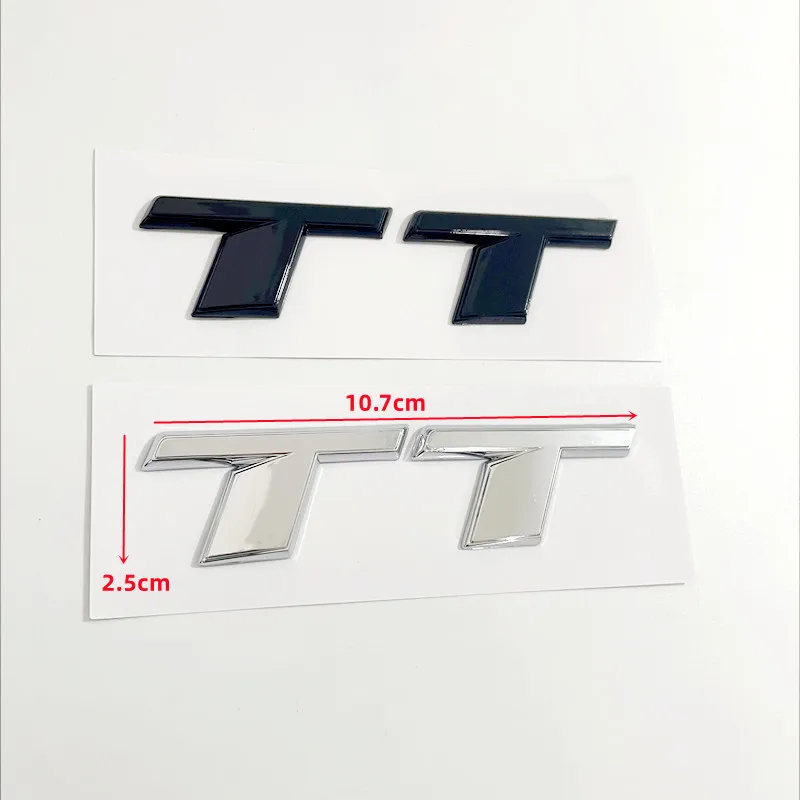ثلاثية الأبعاد ABS كروم أسود TT شعار رسائل سيارة جذع شعار شارة مائي لأودي TT RS MK1 8N 8J MK3 8S MK2 TT ملصق اكسسوارات