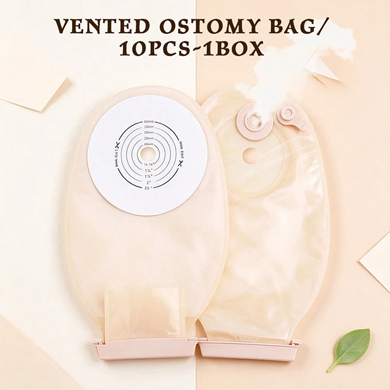 Leak Proof Drainable Colostomy Bag 1 Set High Absorbency 15-60mm Hole for Patient Daily Nursing Care