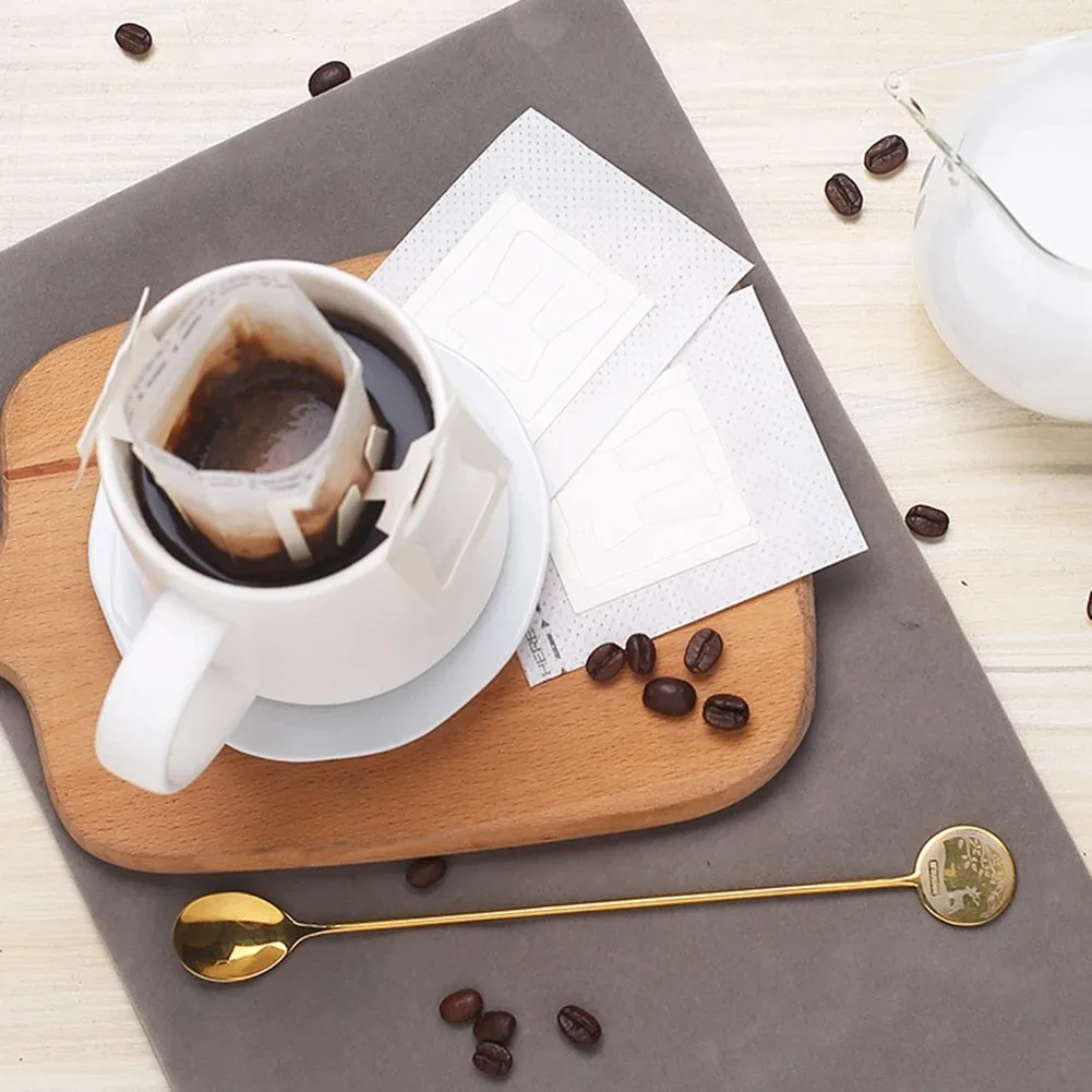 50/100/200Pcs Coffee Filter Paper Bags Disposable Drip Coffee Bag Portafilter Hanging Ear Espresso Coffee Accessories Tea Tool