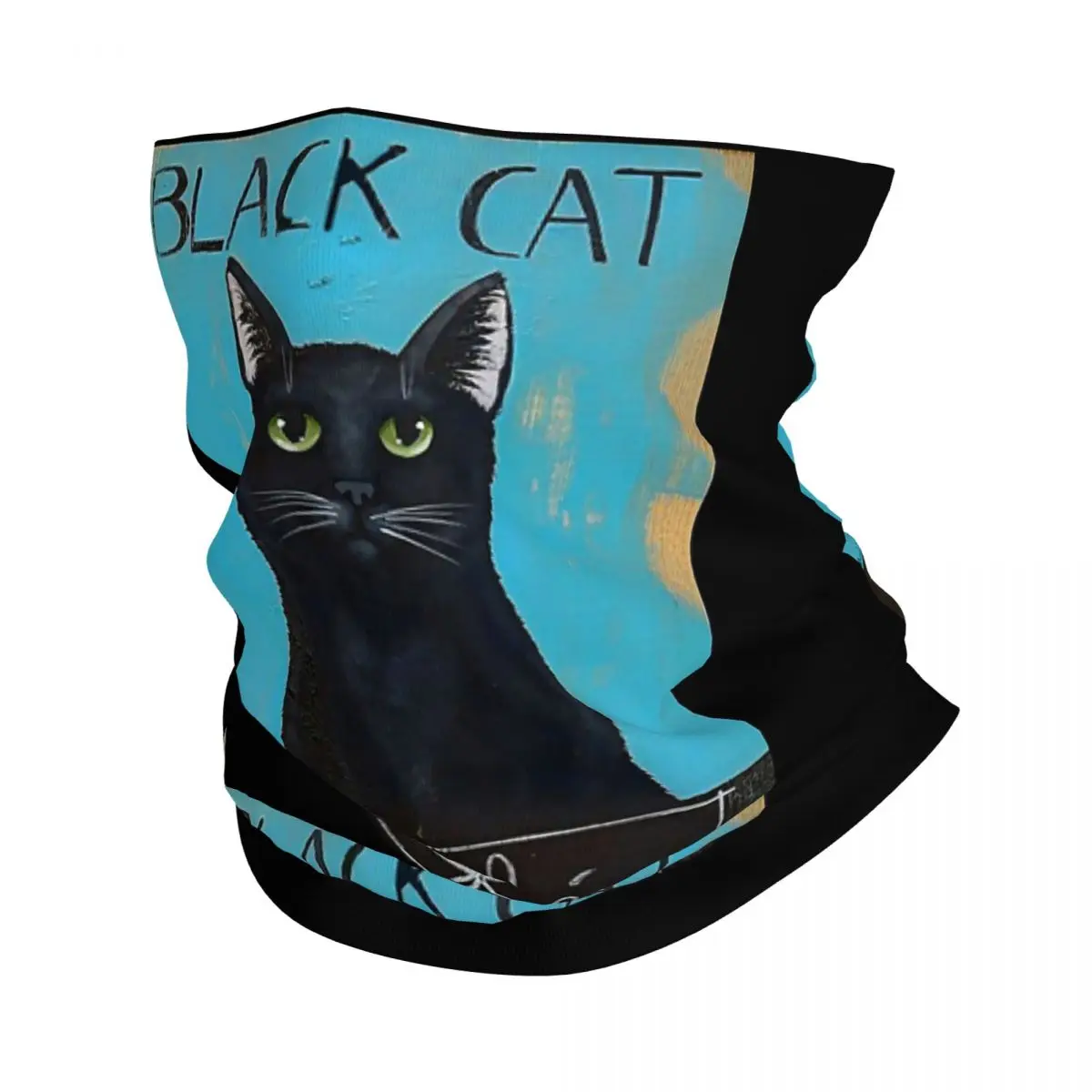 Black Cat Cafe Bandana Neck Gaiter Printed Wrap Scarf Multifunction Balaclava Outdoor Sports For Men Women Adult Washable