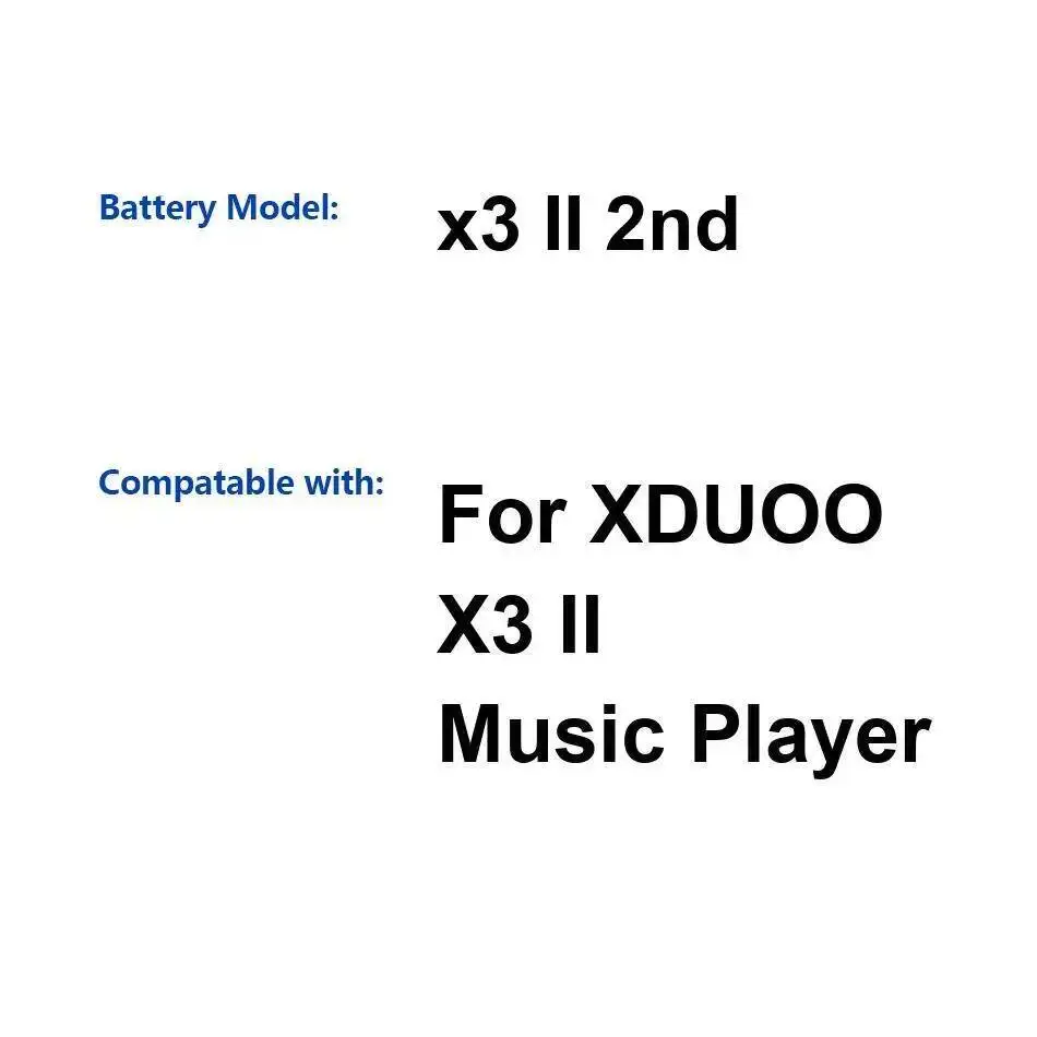 

Долговечный для Xduoo X3 II музыкальный плеер 2-й портативный музыкальный плеер аккумулятор быстрая зарядка