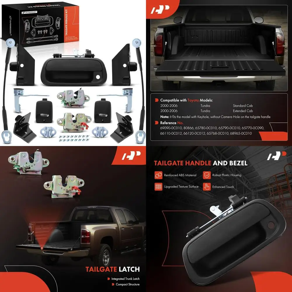 

A-Premium 31-ПК комплект для восстановления задней двери, совместимый с Toyota Tundra 2000-2006, ручка задней двери, защелка, петля, кабель, лампа Strik
