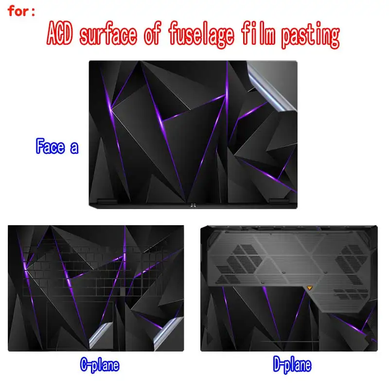For ASUS TUF Game F16/A16/A18/A14 2026 Laptop Fuselage Paste FA608/FX608 Skin Film FA808 Scratch-Resistant Shell Protective Film