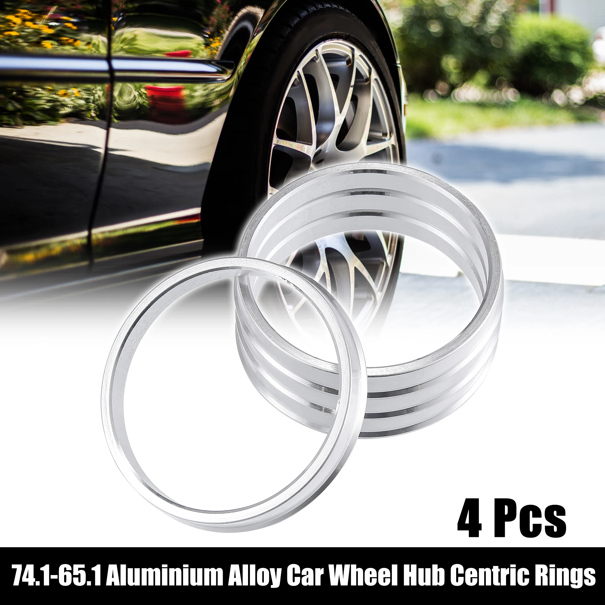 

uxcell 4pcs OD 74.1mm to ID 65.1mm Car Auto Hub Centric Rings Wheel Bore Center Spacer