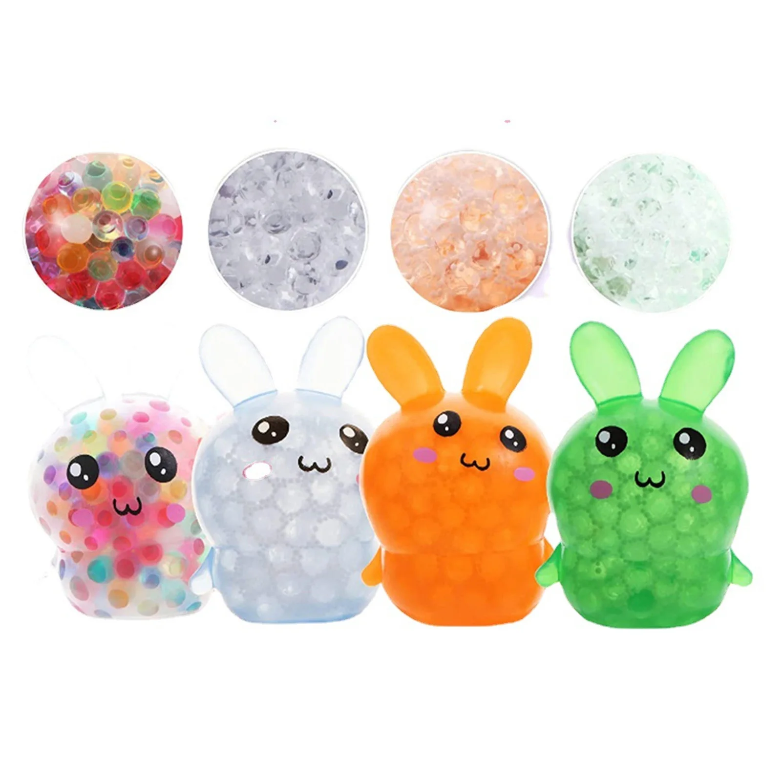 Brinquedo de descompressão de apertar Bolha de Páscoa Coelho Fidget Ball Brinquedo de estresse sensorial