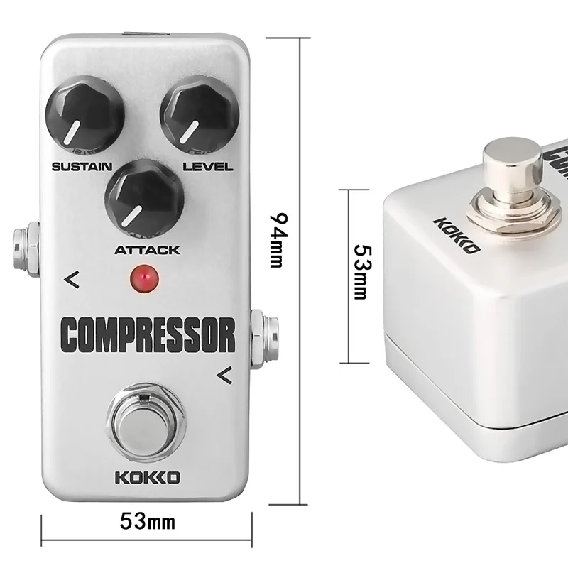 KOKKO Compressor Guitar Effect Pedal Mini Portable Electric Guitar Analog Effect Pedalboard Guitar Parts Accessories FCP2 Pedals