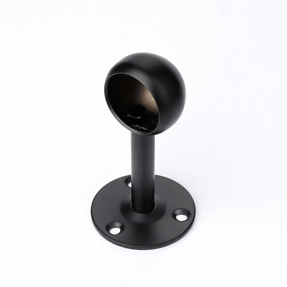 Modern Style Stainless Steel Flange Bracket Closet Rod Rail Support Durable Wardrobe Hardware Fixing Pipe Holder Base